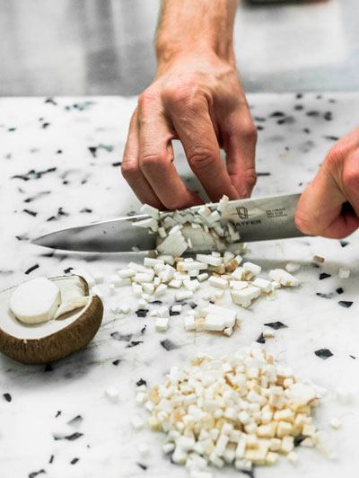Matfer Bourgeat recette Carré de cochon de lait couteau