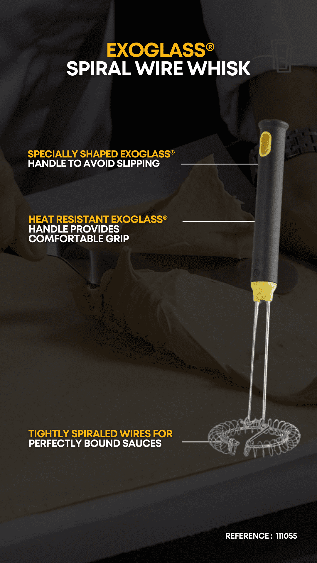 Exoglass® spiral wire whisk