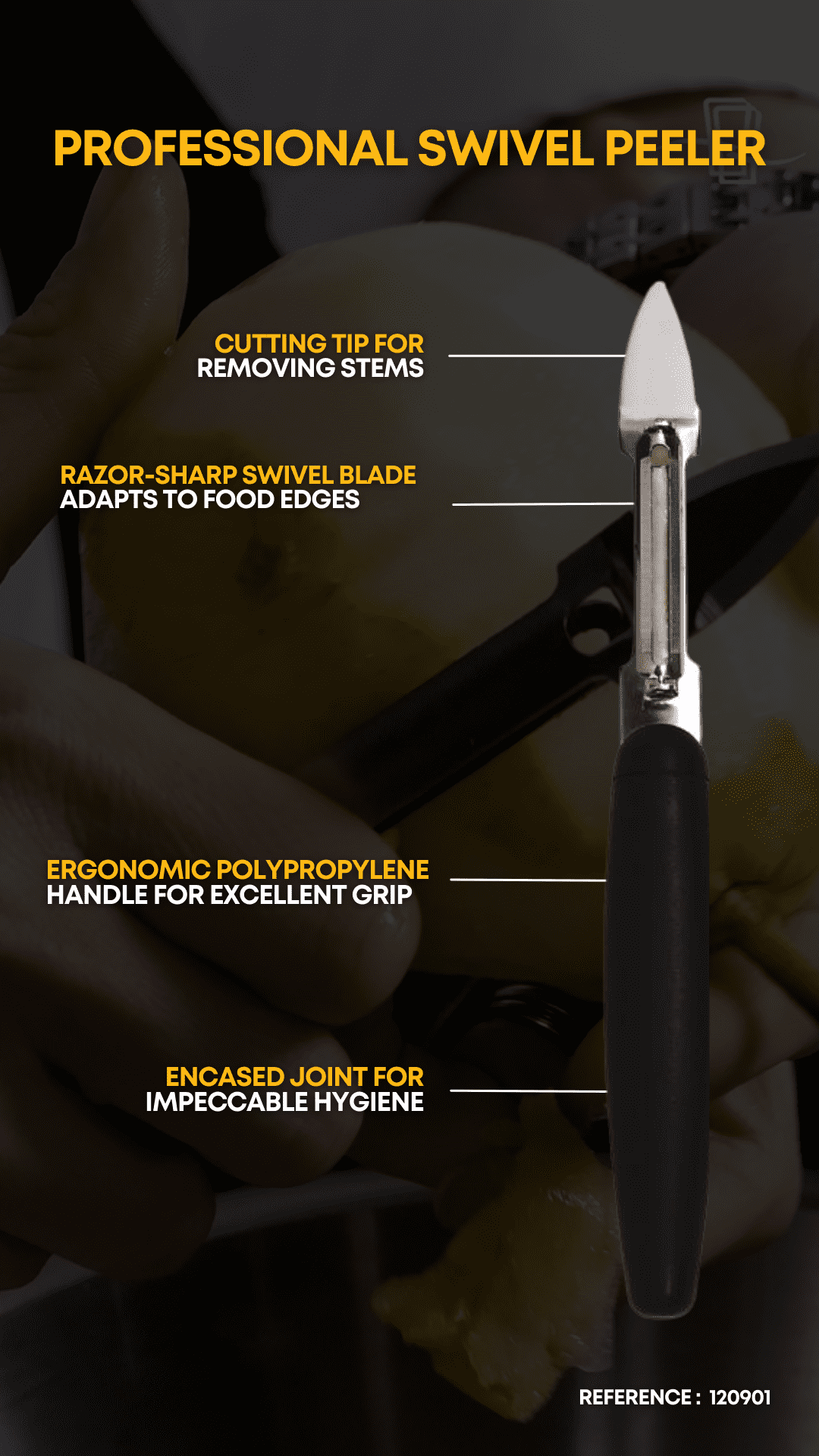 Professional swivel peeler